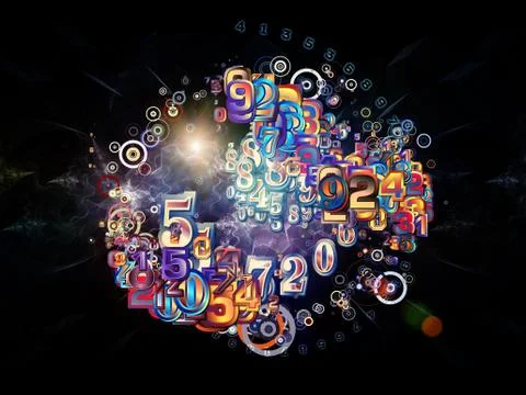 Realms of Numbers Stock Illustration