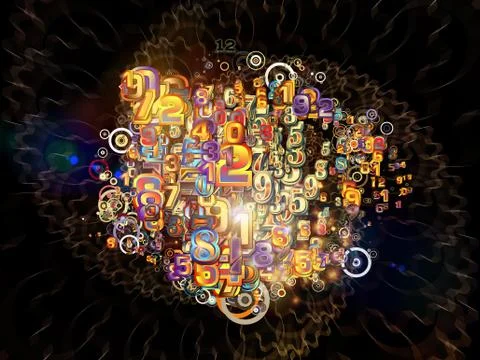 Realms of Numbers Stock Illustration
