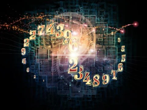 Realms of Numbers 스톡 일러스트