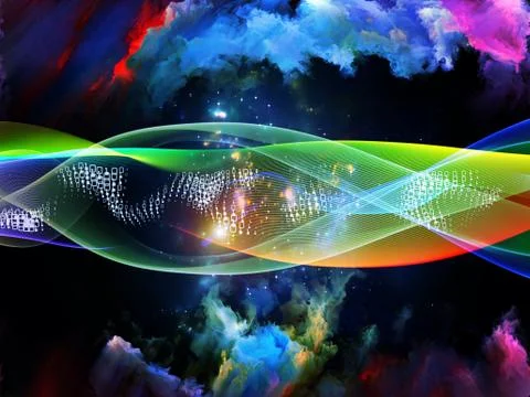 Realms of Sine Wave Illustrazione stock