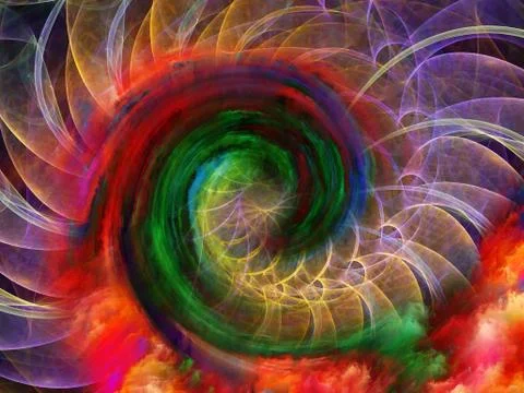 Realms of Spiral Pattern Illustrazione stock