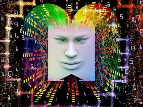 Realms of Super Human AI Stock Illustration