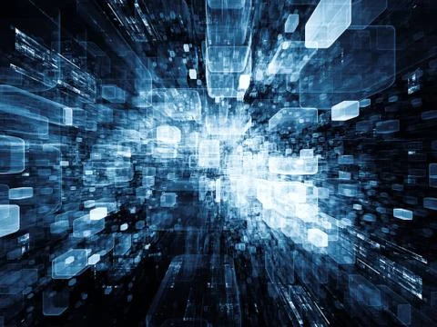 Realms of Virtual Space Stock Illustration