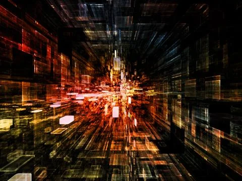 Realms of Virtual Space Stock Illustration