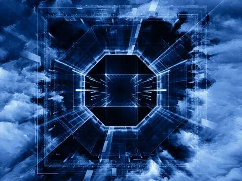 Realms of Virtual Space 스톡 일러스트