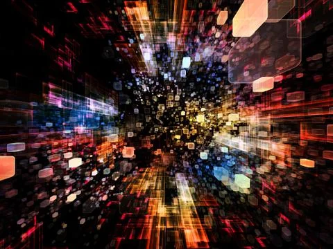 Realms of Virtual Space Stock Illustration