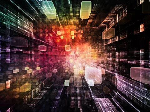 Realms of Virtual Space Stock Illustration