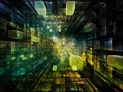 Realms of Virtual Space Illustrazione stock