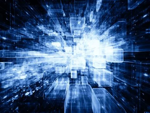 Realms of Virtual Space 스톡 일러스트