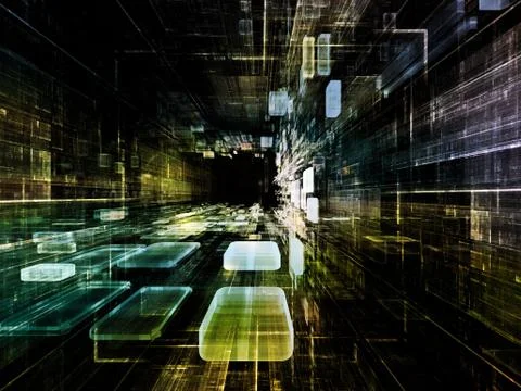 Realms of Virtual Space Stock Illustration