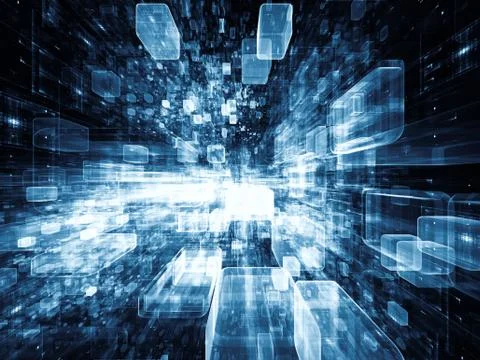 Realms of Virtual Space Illustrazione stock