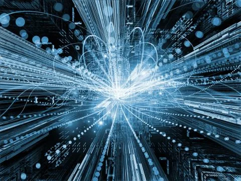 Realms of Wave Particle Stock Illustration