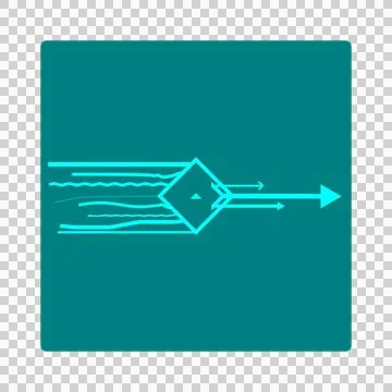 Real‑Time Inference Diagram — Multi‑Input to Single‑Output Flow Symbol 库存插图