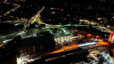 Realtime Orbit - Castlegate On-Ramp near Huddersfield Train Station (Part 1) Stock Footage 297627897