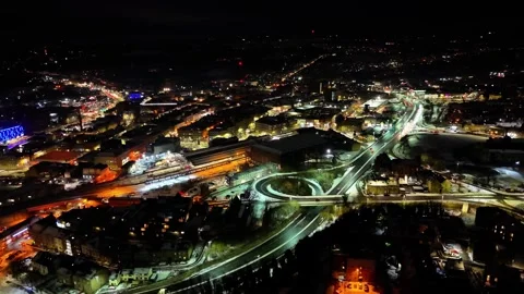 Realtime Orbit - Castlegate On-Ramp near Huddersfield Train Station (Part 2) Stock Footage 297628003