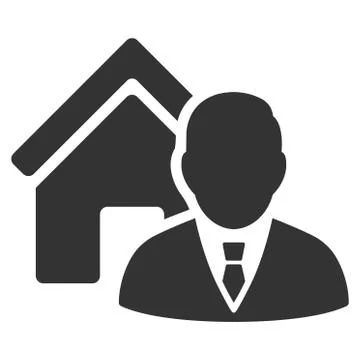 Realtor Flat Vector Icon Stock Illustration