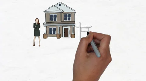 Realtor making a sale Stockbeeldmateriaal 24240464