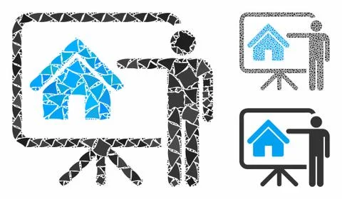 Realtor presentation board Composition Icon of Tuberous Elements イラスト素材