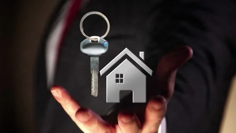 Realtor Presenting House Keys Stock Footage 249753487