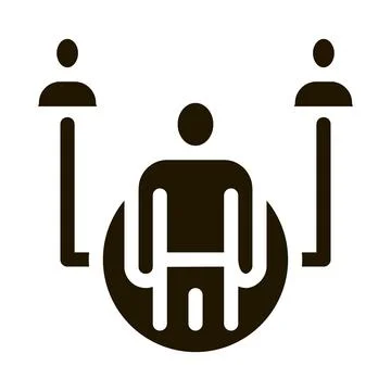 Realtor representative icon Vector Glyph Illustration Stock Illustration