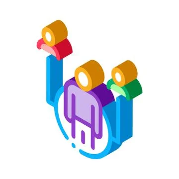 Realtor representative isometric icon vector illustration Stock Illustration