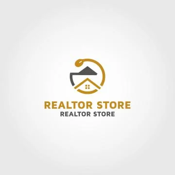 Realtor Store vector logo design template idea Stock Illustration