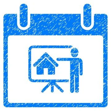 Realty Developer Calendar Day Grainy Texture Icon 스톡 일러스트