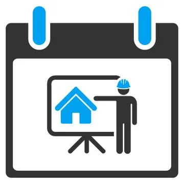 Realty Developer Calendar Day Vector Toolbar Icon Stock Illustration