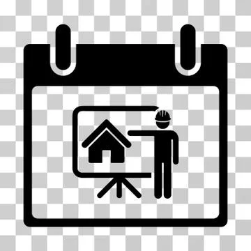 Realty Developer Calendar Day Vector Icon イラスト素材