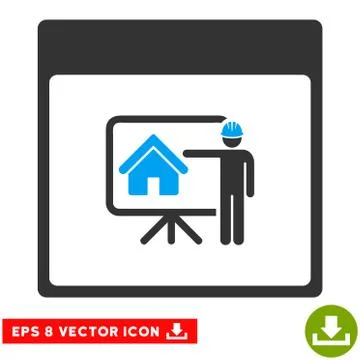 Realty Developer Calendar Page Vector Eps Icon Stock Illustration