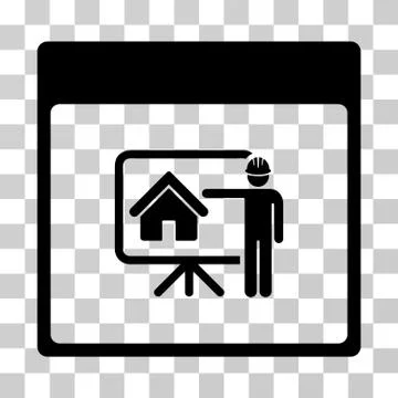 Realty Developer Calendar Page Vector Icon Stock Illustration