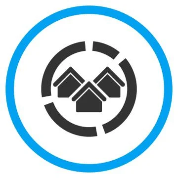 Realty Diagram Rounded Icon Stock Illustration