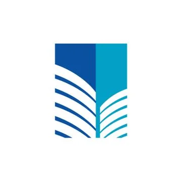Realty Flat Apartment square modern Building logo design vector Ilustración de archivo