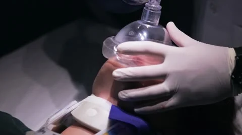 Reanimation with artificial ventilation Stock Footage 12658104