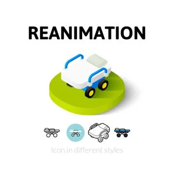 Reanimation icon in different style Stock Illustration