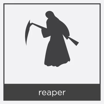 Reaper icon isolated on white background Stock Illustration