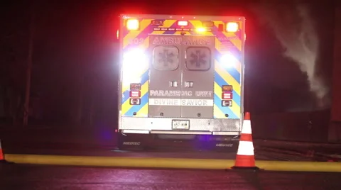 Rear of Ambulance Video stock 45650188