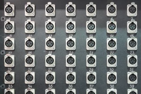 Rear of control panel active studio monitor Stock Photos