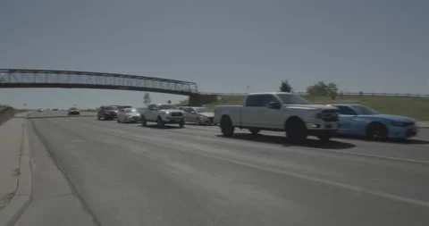Rear driving plate - Dell Range Boulevard at Converse Avenue Cheyenne Stock Footage 289692458