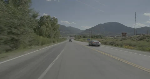 Rear driving plate - Highway 285 at Mile 127 Poncha Springs Vídeo Stock 288913089
