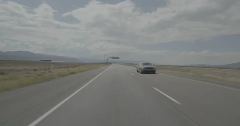 Rear driving plate - I-15 at Mile 89 Parowan Stock-Footage 288457689