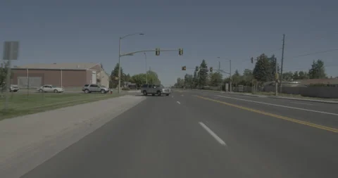 Rear driving plate - Pershing Boulevard at Windmill Road Cheyenne Vídeo Stock 289695565