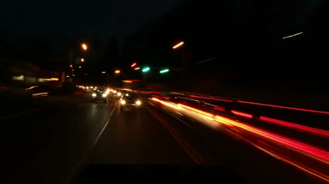 Rear Facing Driving Time Lapse - 4k Stock Footage 34234431