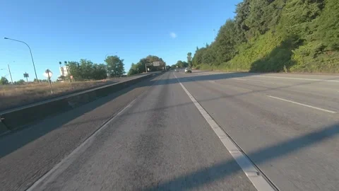 Rear Facing Motion Lapse of Car on Freeway (Desaturated) Stock Footage 246674966