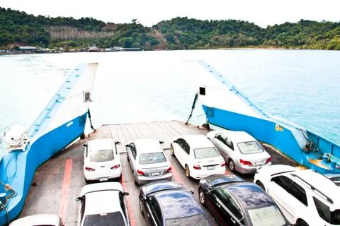 The rear of the ferry. Stock Photos