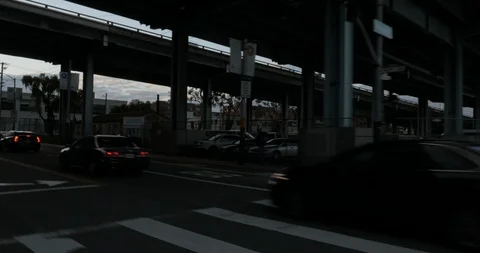 Rear left driving plate - 16th St at San Bruno Avenue, San Francisco Video stock 113739874
