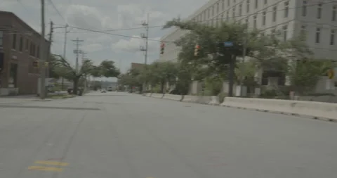 Rear left driving plate - Assembly Street at Hampton Street, Columbia Stock Footage 285074672