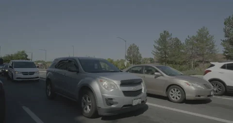 Rear left driving plate - Colfax Avenue at Kalamath Street Denver Vídeo Stock 289092911
