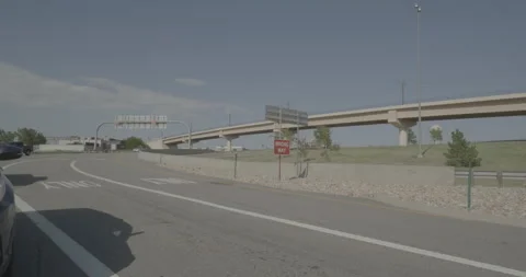 Rear left driving plate - County Line Road at Highway 25 Denver Stock Footage 289270074