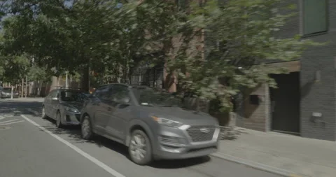 Rear left driving plate - Dean Street at Boerum Place, Brooklyn Stock Footage 254338315